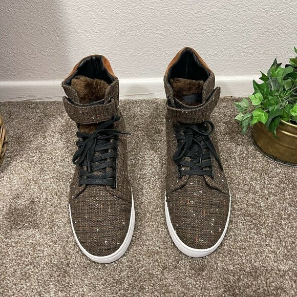 Android Homme Propulsion 1.5 Mens Size 8 Brown Fur Tweed High Top Sneakers Shoe - Picture 11 of 11